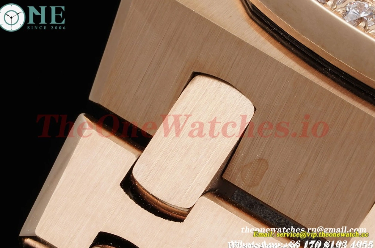 Qtz 33mm JJF Diamond White RG Swiss Ladies Oak Royal RG 0302